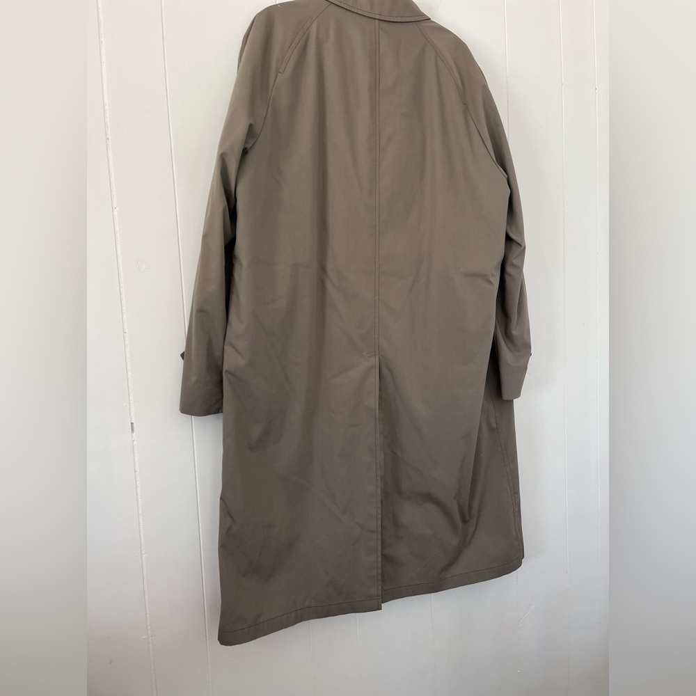 London Fog Vintage Men’s Overcoat 44 Long 70s-80s Removable Brown Liner - Picture 13 of 16